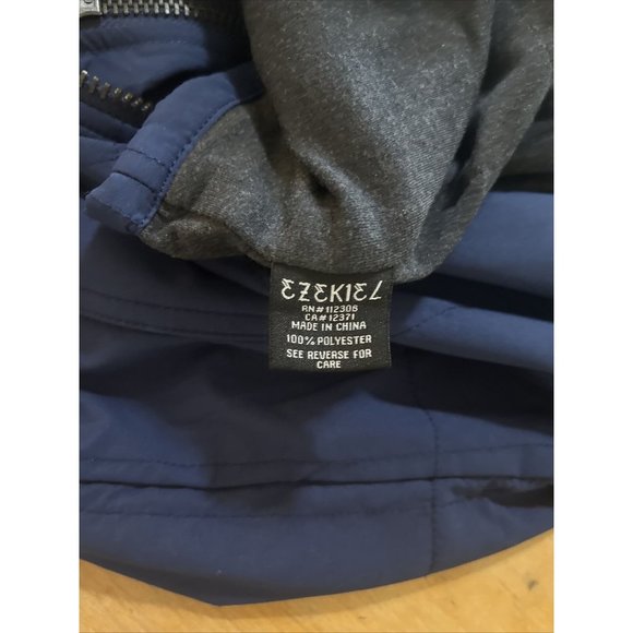 Ezekiel Navy Blue Quilted Jacket Size Medium Lined New Polyester - Picture 11 of 12